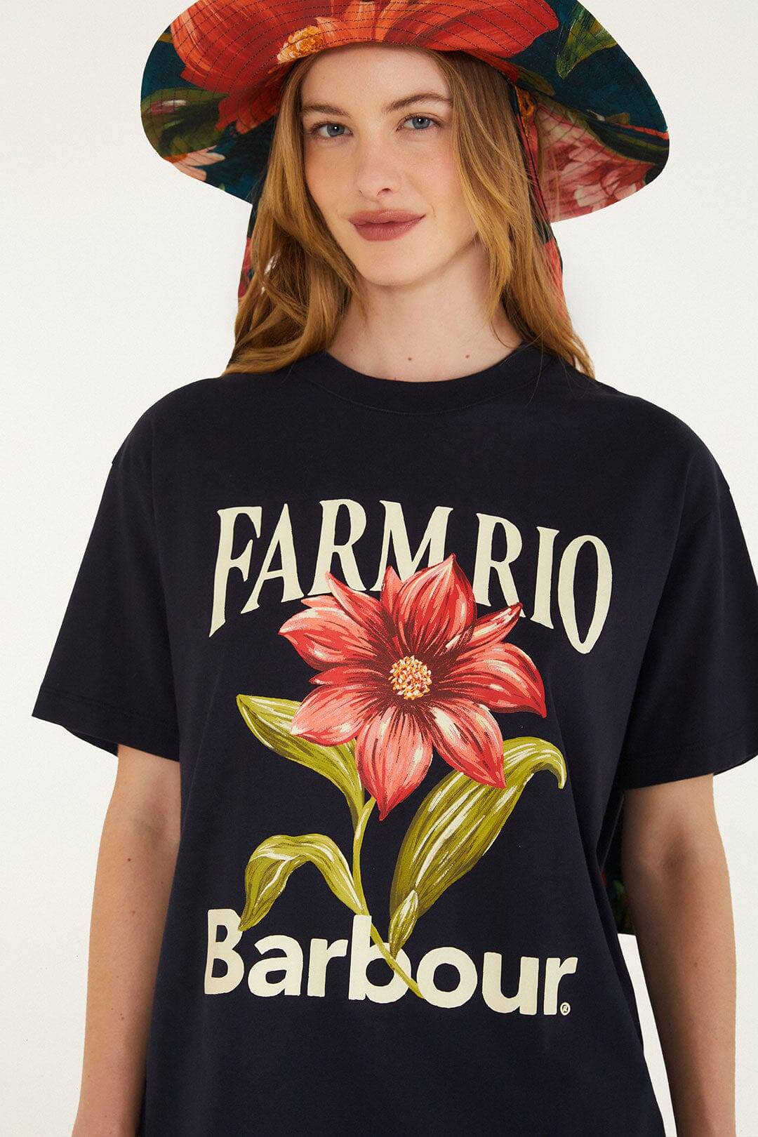 FARM Rio Shop Wild Flower Navy Blue T-Shirt