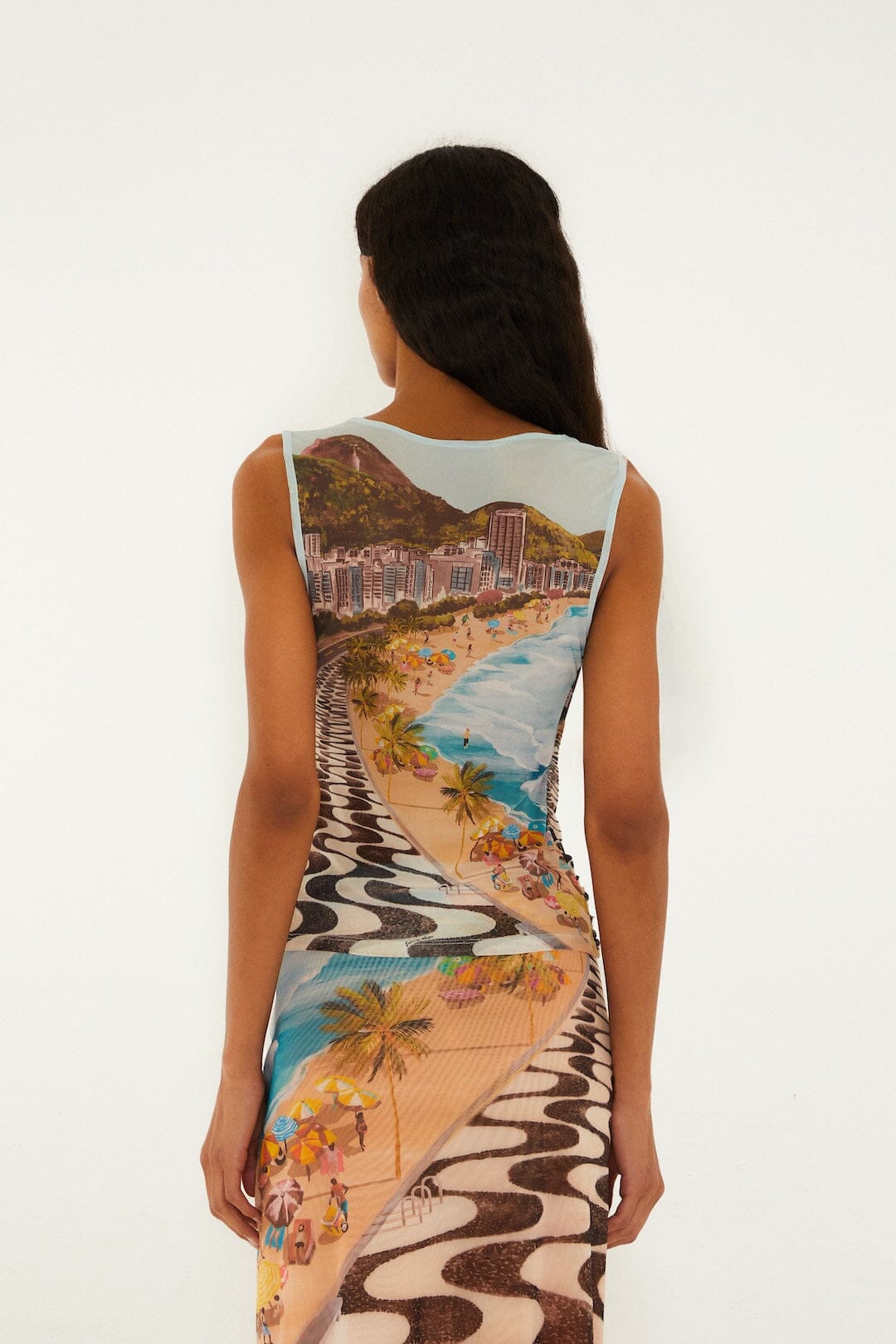 FARM Rio Shop Multicolor Copacabana Beach Sleeveless Blouse