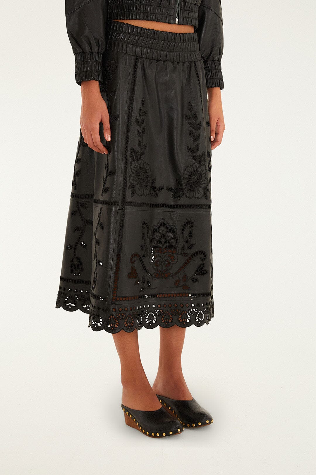 FARM Rio Shop Black Richelieu Heart Skirt