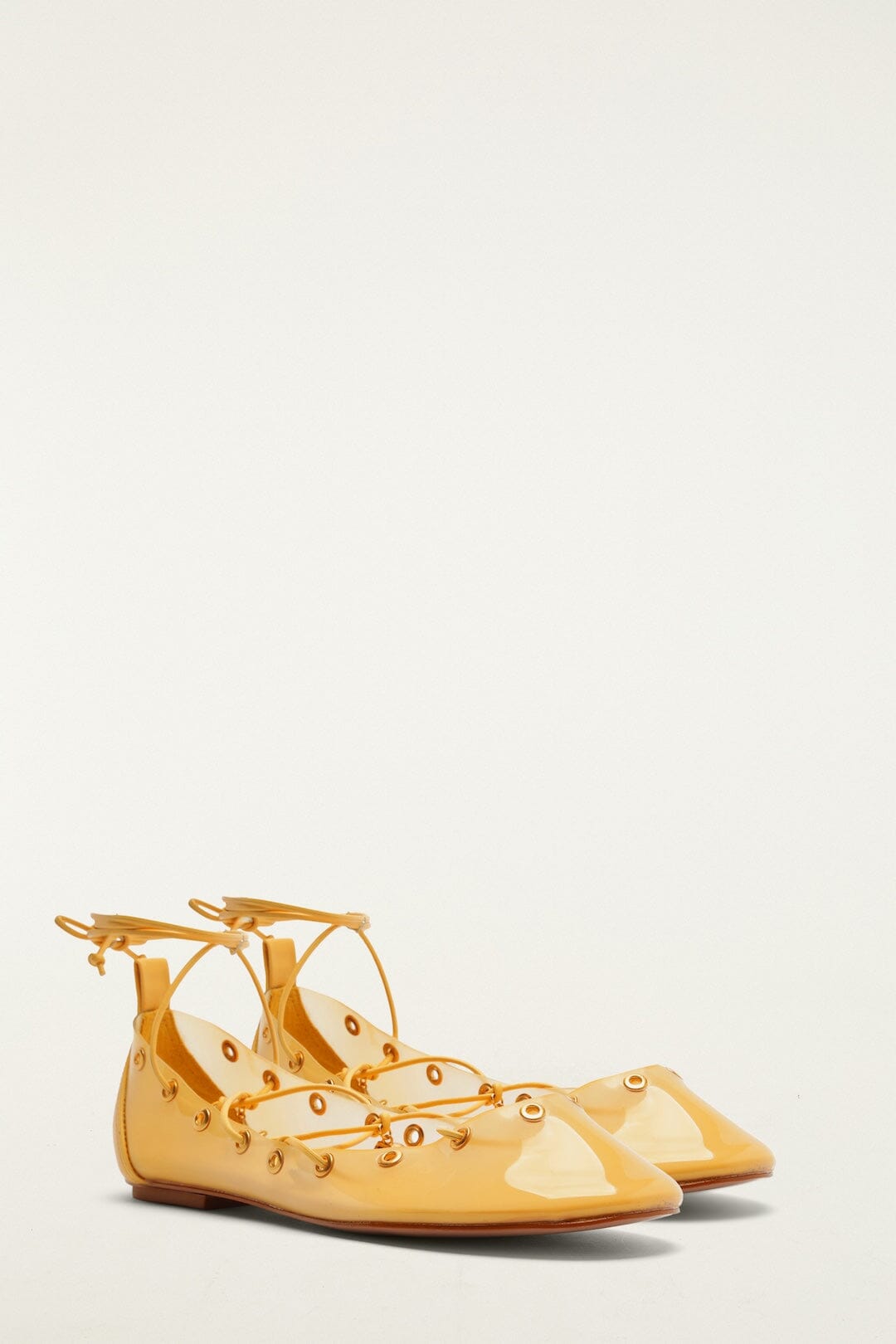 FARM Rio Shop Yellow Sea Lace Up Jelly Ballerina