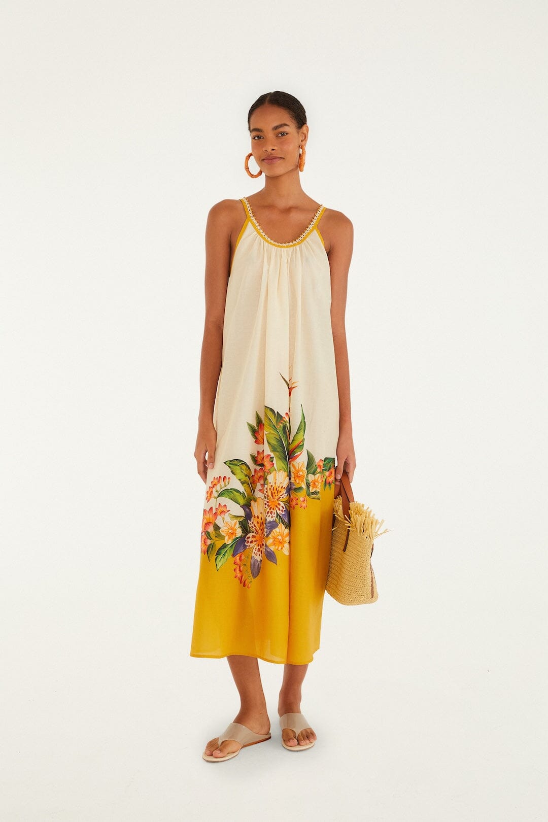 FARM Rio Shop Light Blush Hilo Stripes Maxi Dress