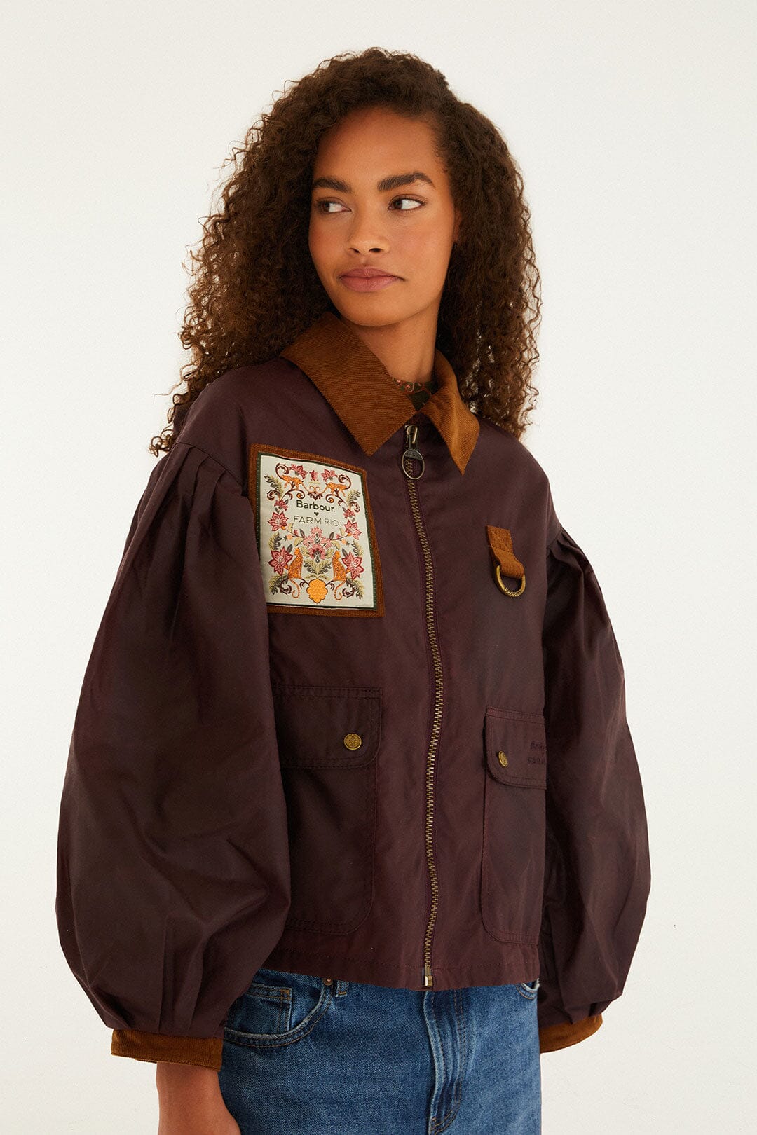 FARM Rio Shop Burgundy Bow Jacket