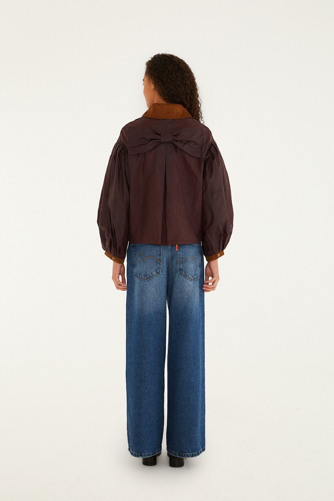 FARM Rio Shop Burgundy Bow Jacket