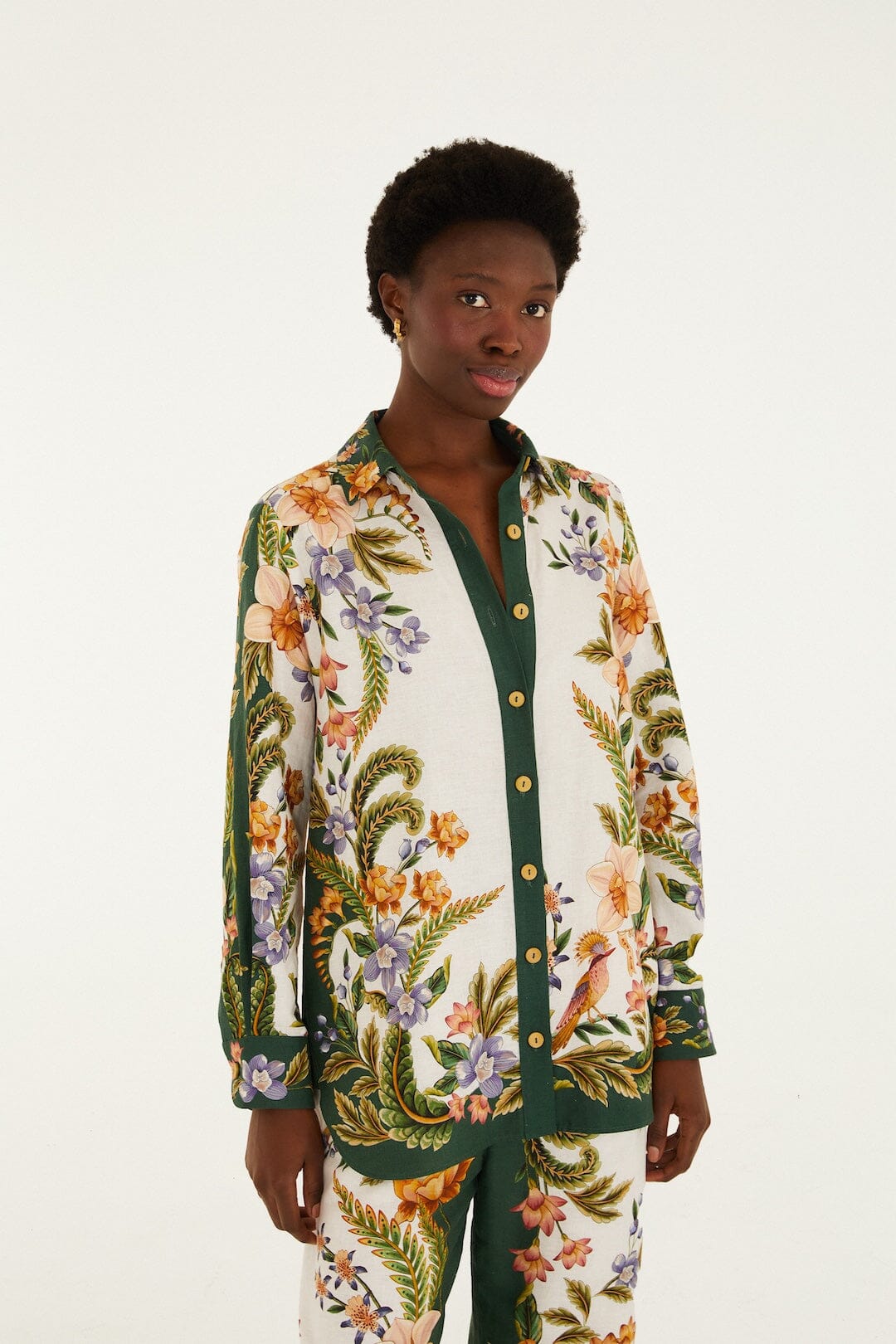FARM Rio Shop Sand Nature Collared Buttoned Shirt