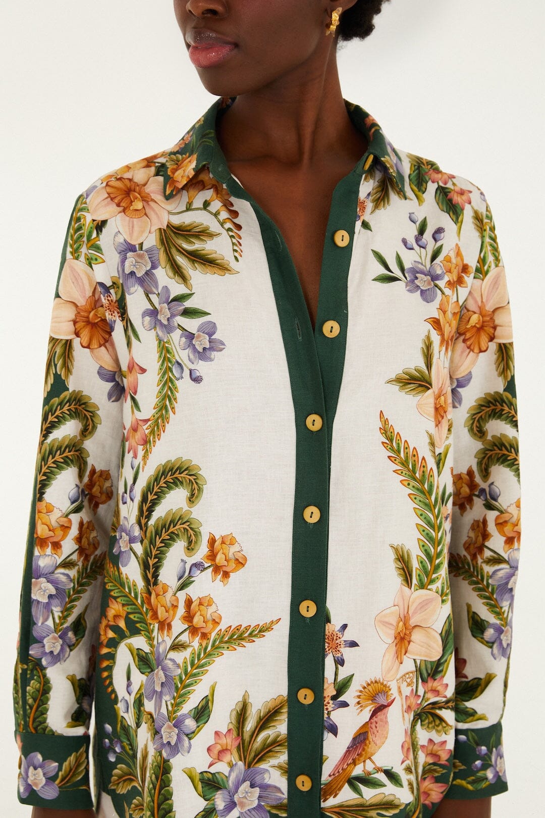 FARM Rio Shop Sand Nature Collared Buttoned Shirt