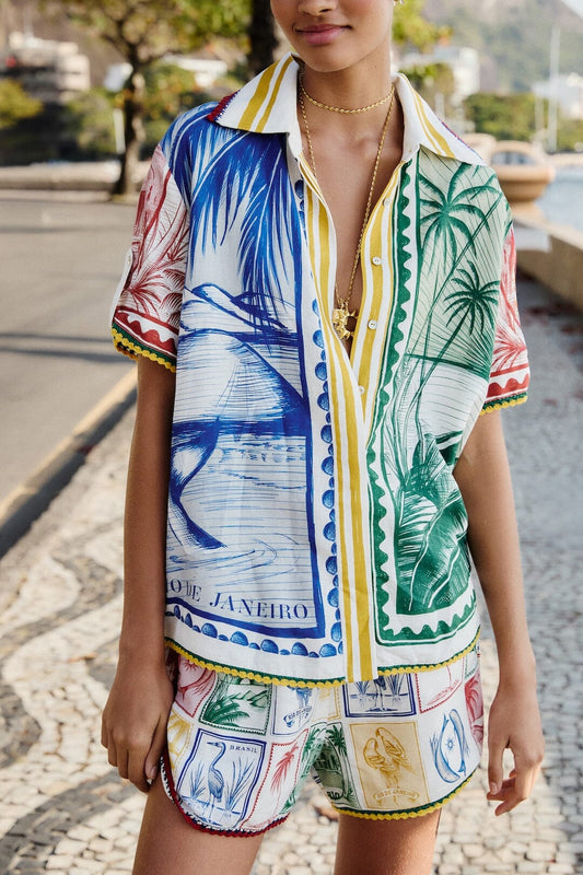 FARM Rio Shop Multicolor Brasil Vintage Lenzing Ecovero Euroflax Shirt